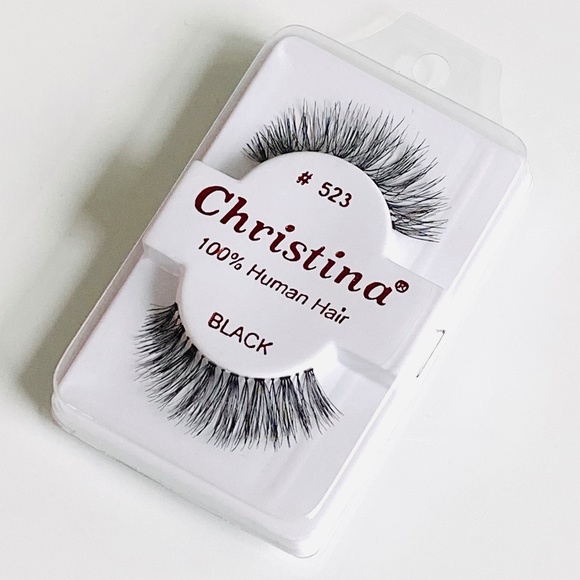 False EyeLashes Human Hair Christina #523 set of 2 - Picture 4 of 4